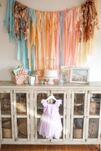 Load image into Gallery viewer, Tablecloth Disneyland Fringe Backdrop, Flagtape Backdrop, Fringe Backdrop, Birthday, Party Theme