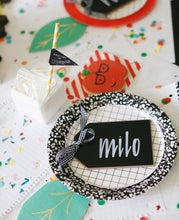Load image into Gallery viewer, Back to School Plastic Fringe Backdrop Plastic Tablecloth Fringe Backdrop "Wall", Flagtape Backdrop, Fringe Backdrop, Birthday, Party Theme,