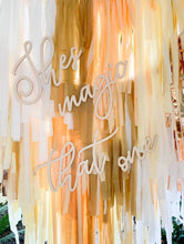 Load image into Gallery viewer, 3 strand plastic fringe backdrop wall