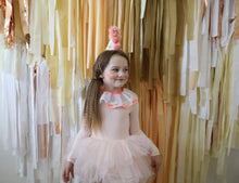 Load image into Gallery viewer, 3 strand plastic fringe backdrop, plastic streamers, rustic baby shower, fringe wall, plastic fringe wall, tablecloth fringe, party, theme