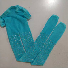 Load image into Gallery viewer, Girl's Fishnet Tights Fishnet Stockings Glitter Tights Bling Legging Mesh Socks Rhinestone Hollow Out Pantyhose
