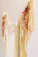 Load image into Gallery viewer, Plastic Tablecloth Fringe Backdrop, Vynl fringe, flag tape, flagging tape, photo backdrop, picture backdrop, Halloween, space, planet, theme