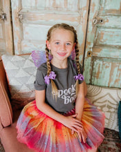 Load image into Gallery viewer, Baby Girls Hot Pink Rainbow Sparkle Tutu Skirt Pentagram Sequin Christmas 3 Layered Elastic Puffy Tulle Skirt