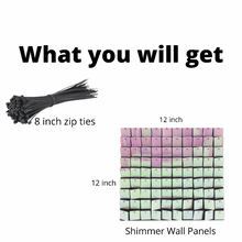 Load image into Gallery viewer, Blue Iridescent Shimmer Wall Panels for Party Decorations, Mermaid, Frozen theme