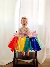 Load image into Gallery viewer, Chair Tassle, Chair banner, high chair fringe, One Glitter Plastic streamer Banner First Birthday High Chair Banner Plastic Fringe