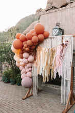 Load image into Gallery viewer, Tablecloth Fringe Backdrop ONLY Flagtape Backdrop, Fringe Backdrop, Birthday, Party Theme, Customizable