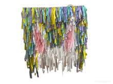 Load image into Gallery viewer, Easter Peter Rabbit Fringe Backdrop Wall on Plastic Fencing