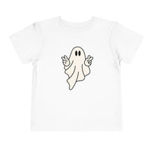Load image into Gallery viewer, Ghost Peace Sign Halloween Shirt, Spooky Kids Shirt, Halloween Toddler T-Shirt, Cute Ghost T-Shirt, Spooky Season Kids Tees
