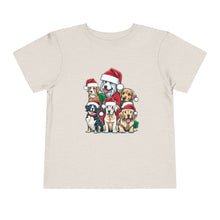 Load image into Gallery viewer, Puppy Christmas in Santa Hats Kids Holiday T Shirt
