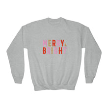 Load image into Gallery viewer, Merry + Bright Youth Crewneck Sweatshirt
