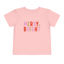 Load image into Gallery viewer, Merry + Bright Kids Holiday T Shirt
