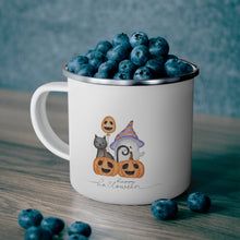 Load image into Gallery viewer, Happy Halloween Cats Halloween Enamel Camping Mug
