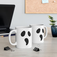 Load image into Gallery viewer, Ghost Face Coffee Mug, Happy Halloween Mug 11oz
