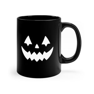 Halloween Pumpkin Face Halloween Mug, Coffee Mug 11oz Black Mug