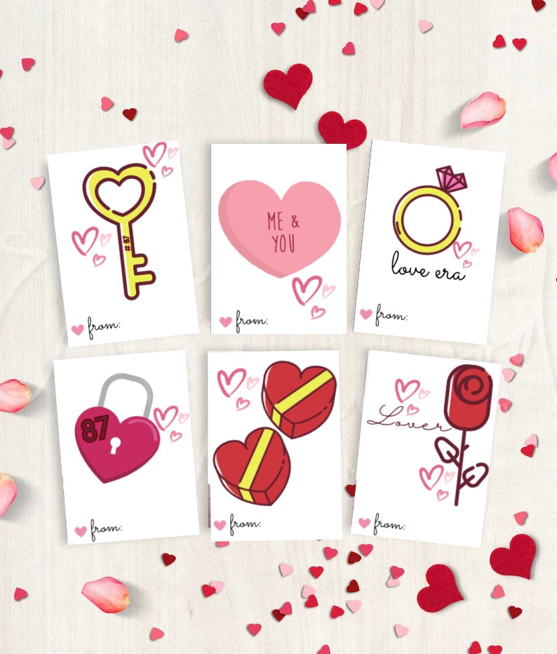 Taylor Swift Valentines Day Cards Instant Download 6 Printable