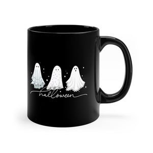 Ghost Happy Halloween Coffee Mug 11 oz Black Mug