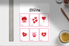 Load image into Gallery viewer, Valentines Day Cards Instant Download 6 Printable Classroom Valentine&#39;s Day Cards for Kids, Instant Download 3 1/2 x 4 1/2in
