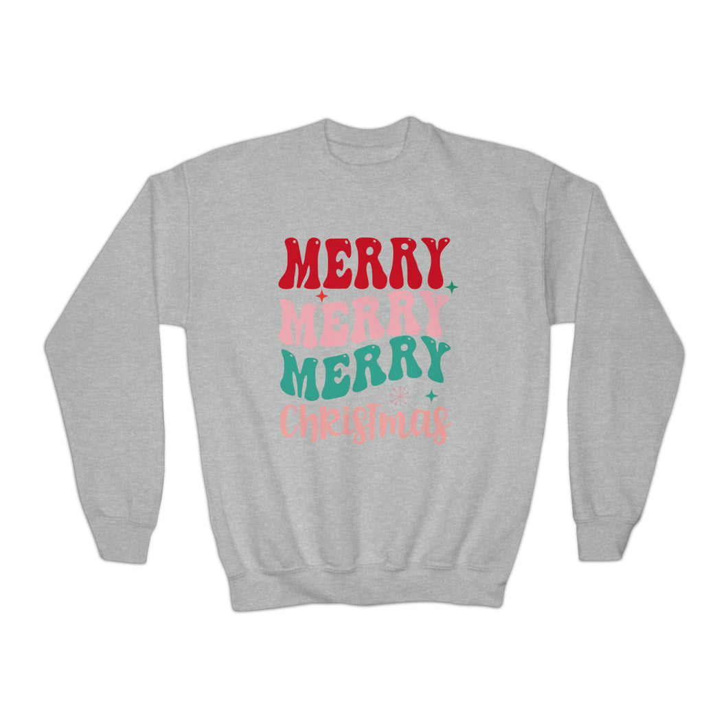 Merry Merry Merry Youth Crewneck Sweatshirt