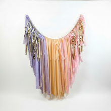 Load image into Gallery viewer, Tablecloth Fringe Backdrop, Flagtape Backdrop, Fringe Backdrop, Birthday, Party Theme
