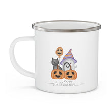Load image into Gallery viewer, Happy Halloween Cats Halloween Enamel Camping Mug
