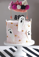 Load image into Gallery viewer, Personalized Wool Ball Cake Topper with Fringe
