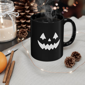 Halloween Pumpkin Face Halloween Mug, Coffee Mug 11oz Black Mug