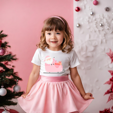 Load image into Gallery viewer, Santa Sleigh Christmas Kids Holiday T Shirt
