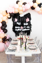 Load image into Gallery viewer, Halloween Black Cat Fringe Wall Fringe Backdrop Wall on Plastic Fencing
