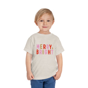 Merry + Bright Kids Holiday T Shirt
