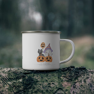 Happy Halloween Cats Halloween Enamel Camping Mug