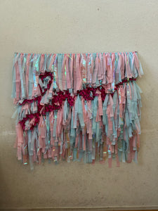 Taylor Swift Inspired Lover Fringe Backdrop Wall on Plastic Fencing