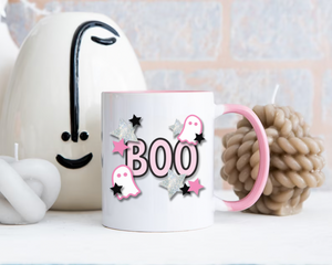 Boo Halloween Mug: A Home by Glam Fete x Festive Fetti Collab Accent Coffee Mug, 11oz