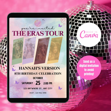 Load image into Gallery viewer, Taylor Swift Inspired Editable Digital Download: Eras Party Invitation
