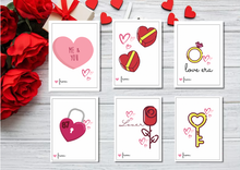 Load image into Gallery viewer, Taylor Swift Valentines Day Cards Instant Download 6 Printable Classroom Valentine&#39;s Day Cards for Kids, Instant Download 3 1/2 x 4 1/2in
