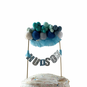 Personalized Barbie Inspired Wool Ball Cake Topper with Fringe