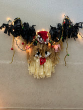 Load image into Gallery viewer, Rudolph The Red Nose Reindeer Fringe Wall Art  Fringe Backdrop Wall on Plastic Fencing
