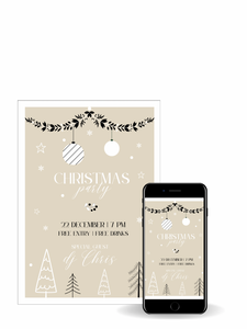 Editable Digital Download: Christmas Party Invitations