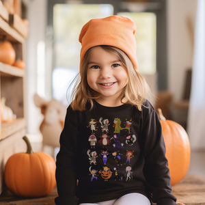 Halloween Characters Youth Crewneck Sweatshirt