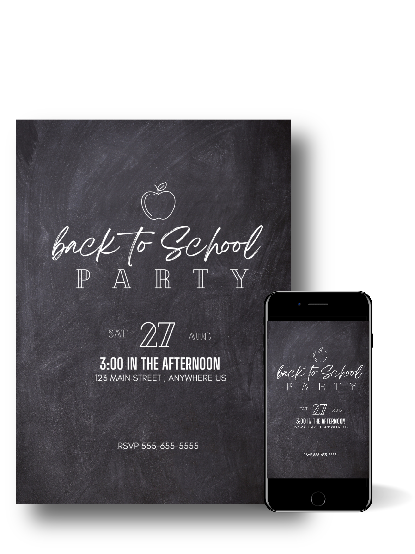 Editable Digital Download: Back To School Party Invitation