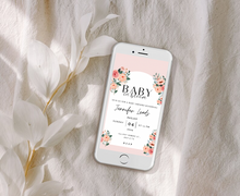 Load image into Gallery viewer, Editable Digital Download: Baby Bloom Baby Shower  Party Invitation
