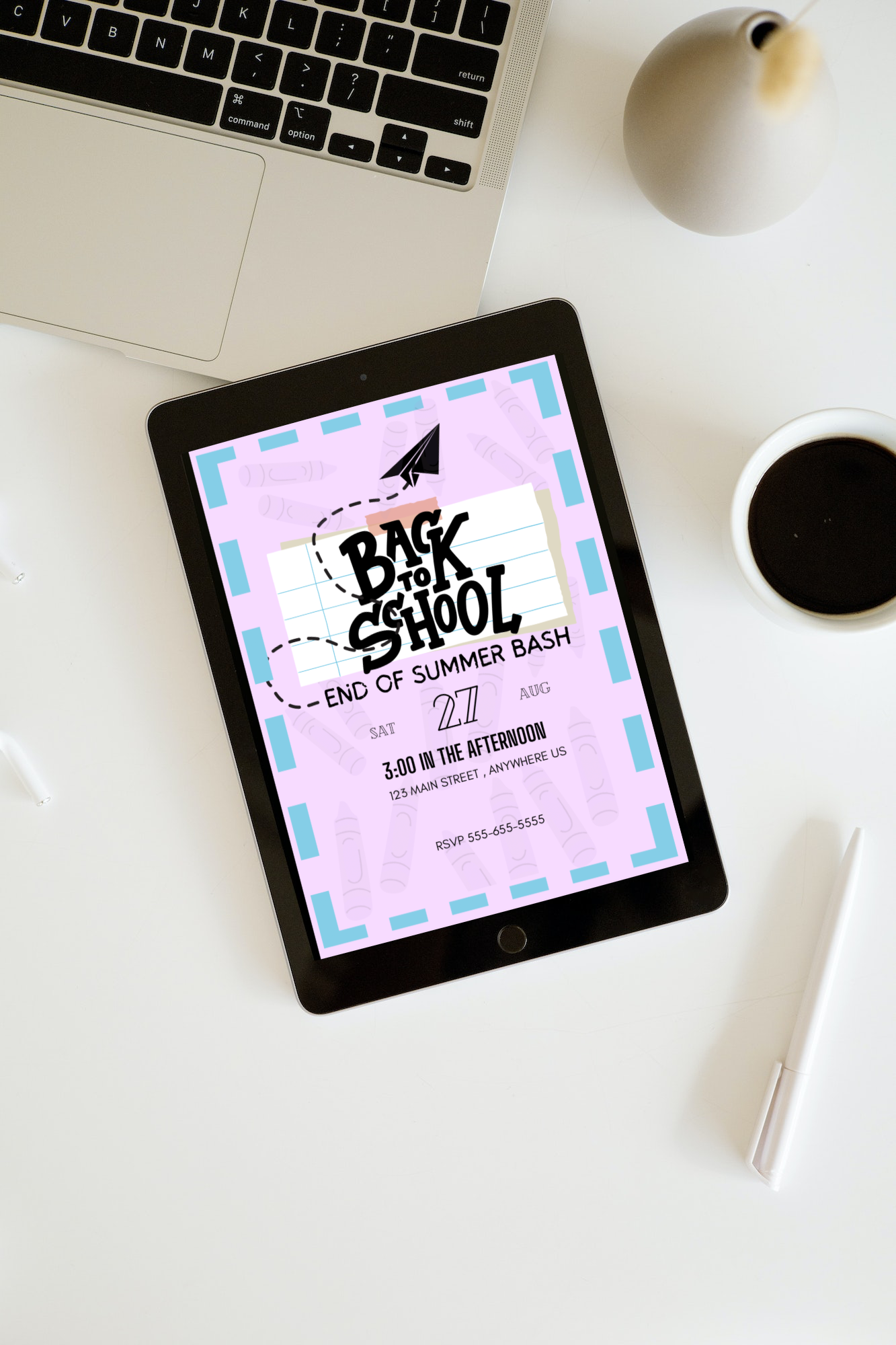 Editable Digital Download: Back To School Bash Invitation