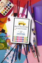 Load image into Gallery viewer, Editable Digital Download: Back To School Bash Invitation
