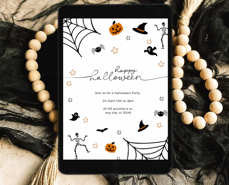 Editable Digital Download: Halloween Party Invitation – Glam Fete Party editable-digital-download-halloween-party-invitation-glam-fete-party