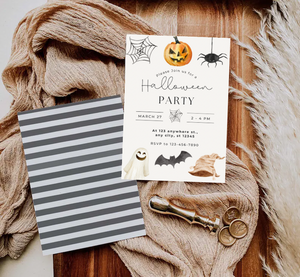 Editable Digital Download: Halloween Party Invitation