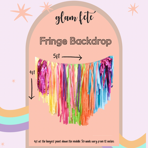 Tablecloth Fringe Backdrop, Flagtape Backdrop, Fringe Backdrop, Birthday, Party Theme