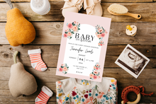 Load image into Gallery viewer, Editable Digital Download: Baby Bloom Baby Shower  Party Invitation
