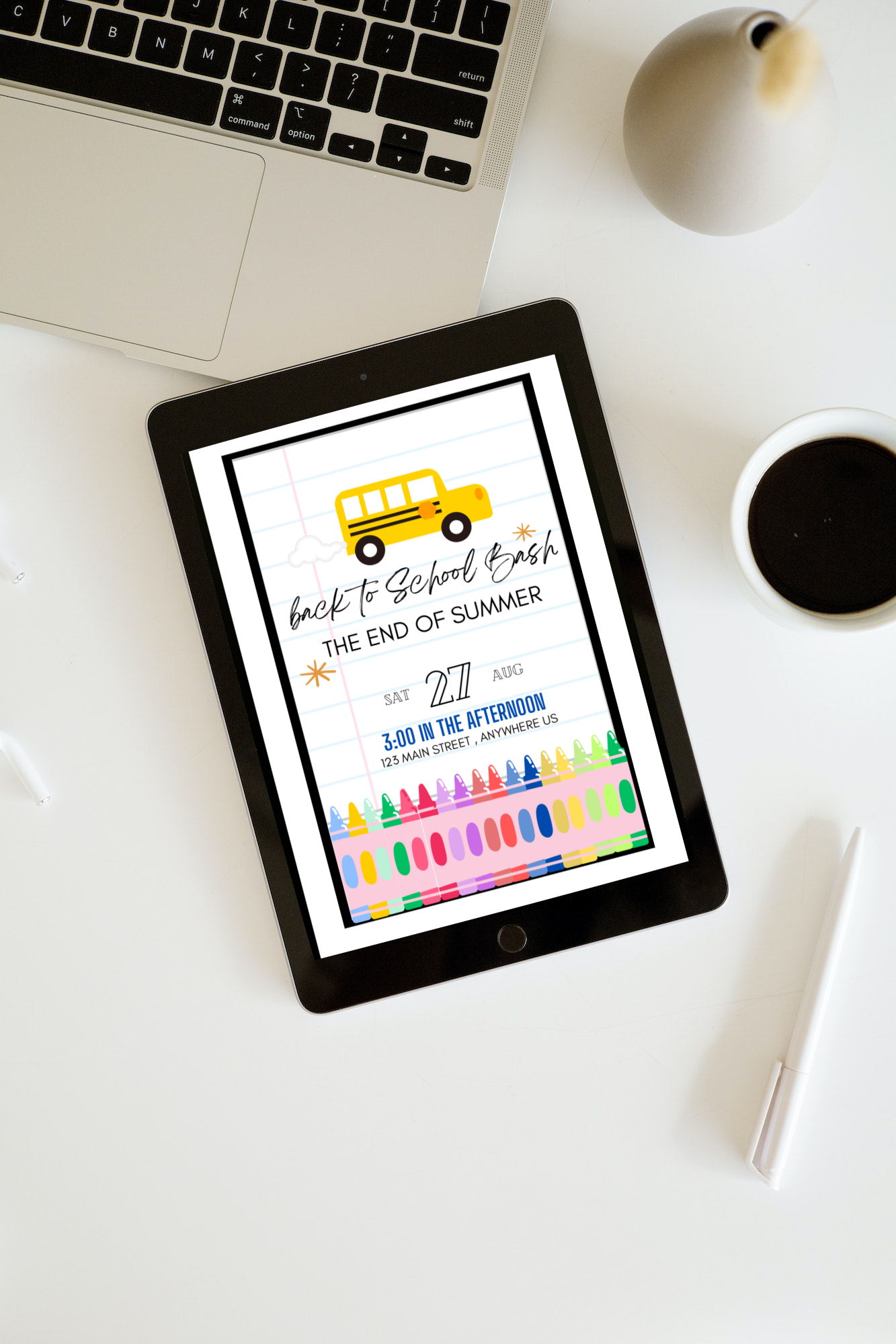 Editable Digital Download: Back To School Bash Invitation