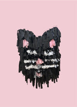 Load image into Gallery viewer, Halloween Black Cat Fringe Wall Fringe Backdrop Wall on Plastic Fencing
