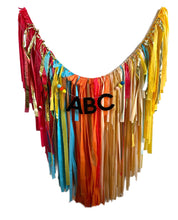 Load image into Gallery viewer, Tablecloth Fringe Backdrop, Flagtape Backdrop, Fringe Backdrop, Birthday, Party Theme

