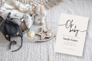 Editable Digital Download: Oh Baby Baby Shower  Party Invitation